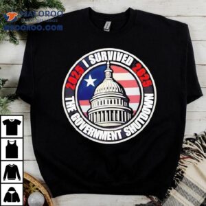 I Survived The Government Shutdown Retro Tshirt