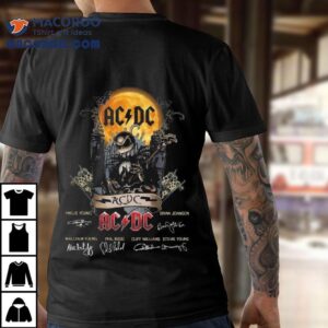 Jack Skellington Collab Ac-dc Signatures Halloween Shirt 2 Jack Skellington Collab Ac Dc Signatures Halloween Tshirt