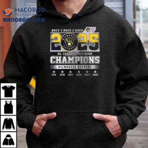 Milwaukee Brewers Nl Central Division Champions Back Back Back Name Roster Logo Tshirt