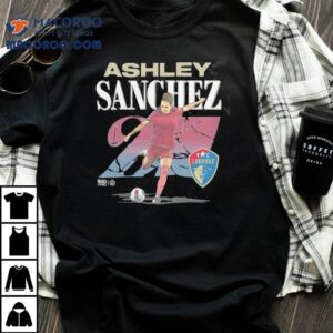 Nc Courage Retro Ashley Sanchez Cracked Number Tshirt