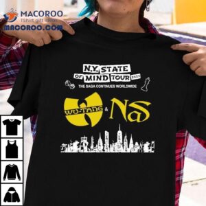 Original Wu Tang Clan And Nas New York State Of Mind Tour Tshirt