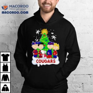 Peanuts Characters Houston Cougars Christmas Tshirt
