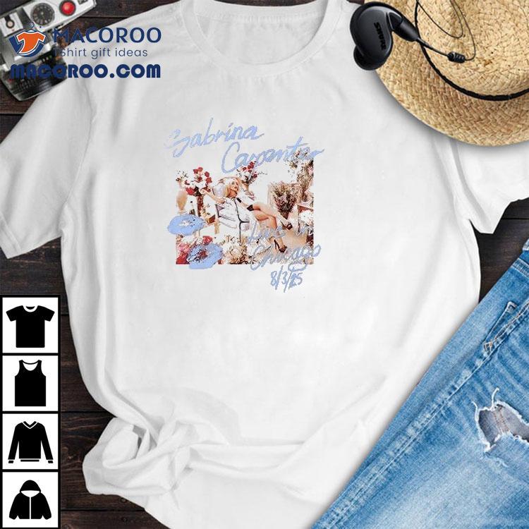 Sabrina Carpenter Live In Chicago 3rd August 2025 Floral Vintage Shirt Sabrina Carpenter Live In Chicago 3rd August 2025 Floral Vintage Shirt