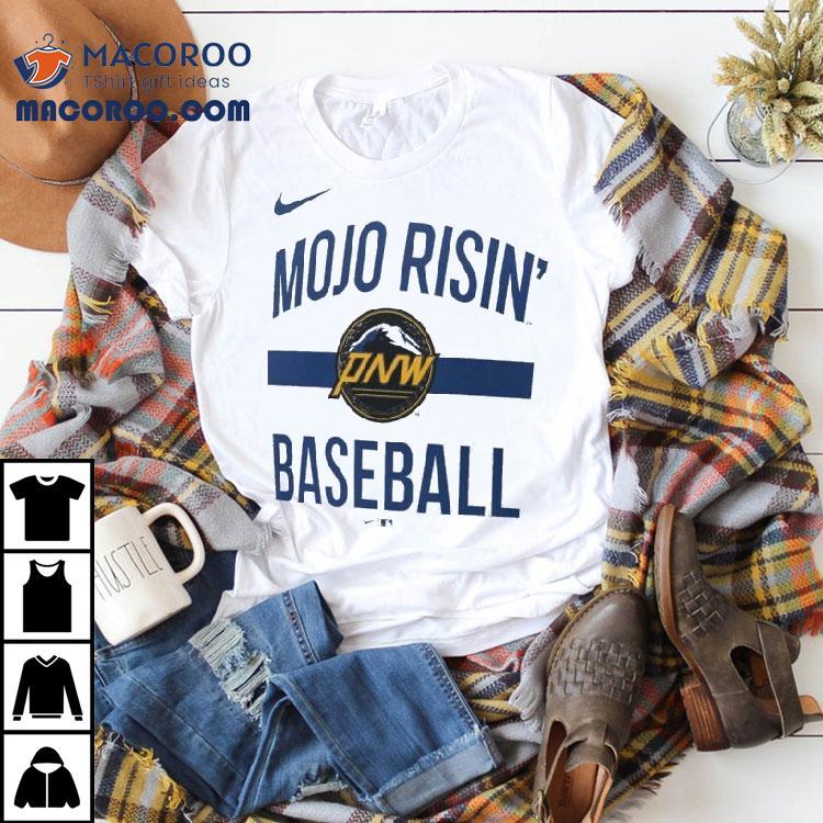 Seattle Mariners Mojo Risin’ Baseball Nike City Connect Arched Team Phrase Shirt Seattle Mariners Mojo Risin’ Baseball Nike City Connect Arched Team Phrase Shirt