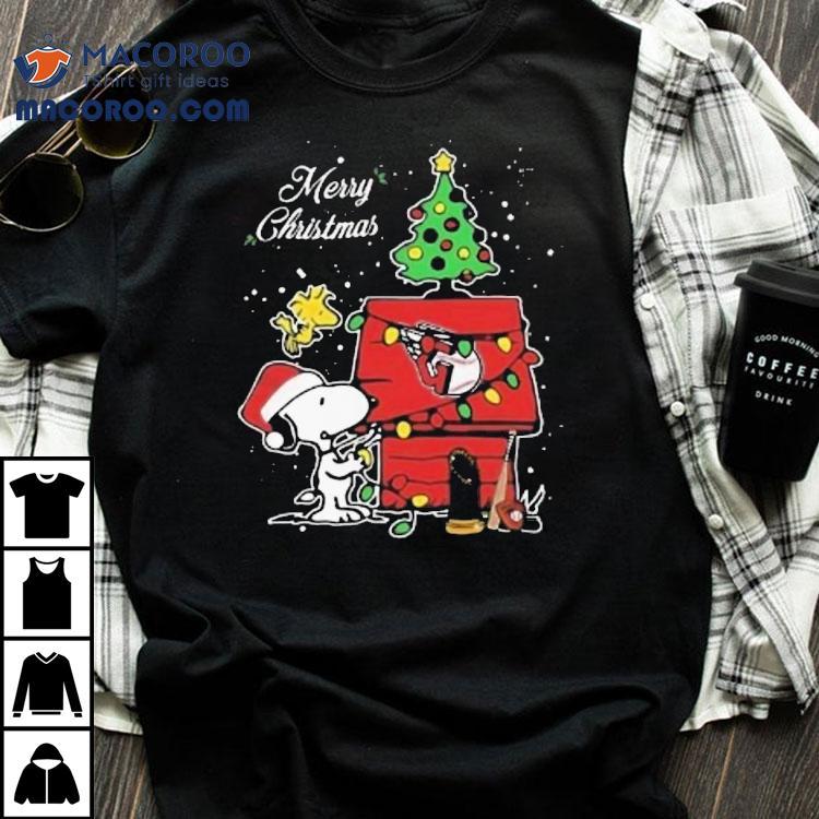 Snoopy And Woodstock The Peanuts Cleveland Guardians Merry Christmas Shirt Snoopy And Woodstock The Peanuts Cleveland Guardians Merry Christmas Shirt