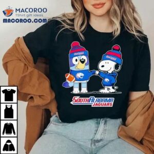 South Alabama Jaguars X Snoopy Bluey Christmas Football Ncaa Shirt 2 South Alabama Jaguars X Snoopy Bluey Christmas Football Ncaa Tshirt