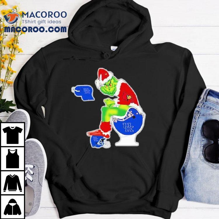 The Grinch Louisville Cardinals Sitting On Toilet Kentucky Wildcats Xmas Holiday Christmas Shirt The Grinch Louisville Cardinals Sitting On Toilet Kentucky Wildcats Xmas Holiday Christmas Shirt