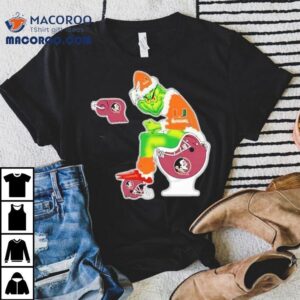 The Grinch Miami Hurricanes Sitting On Toilet Florida State Seminoles Holiday Christmas Shirt