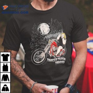 Trailer Trash Tammy Lone Wolf Motor Middle Finger Tshirt