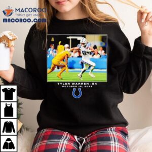 Tyler Warren Indianapolis Colts Football Nfl 2025 Photo Shirt 2 Tyler Warren Indianapolis Colts Football Nfl Photo Tshirt