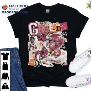Virginia Tech Hokies Ayden Greene Collage Football Tshirt