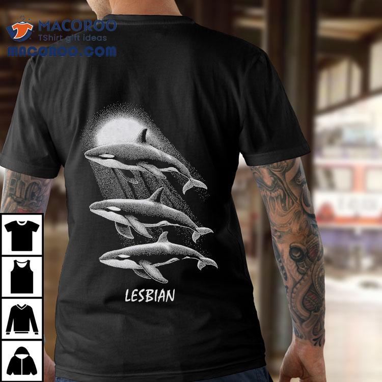 Whales Swimming In The Moonlight Lesbian Shirt Whales Swimming In The Moonlight Lesbian Shirt
