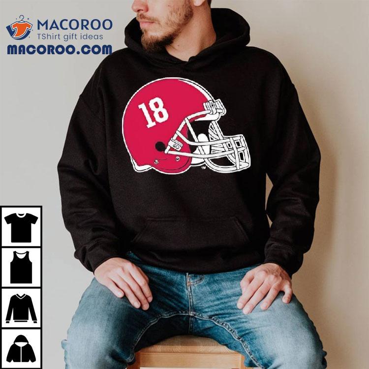Alabama Crimson Tide Helmet Number 18 Shirt Alabama Crimson Tide Helmet Number 18 Shirt