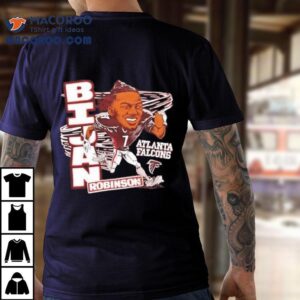 Atlanta Falcons Bijan Robinson Caricature Signature 2025 Shirt 3 Atlanta Falcons Bijan Robinson Caricature Signature Tshirt