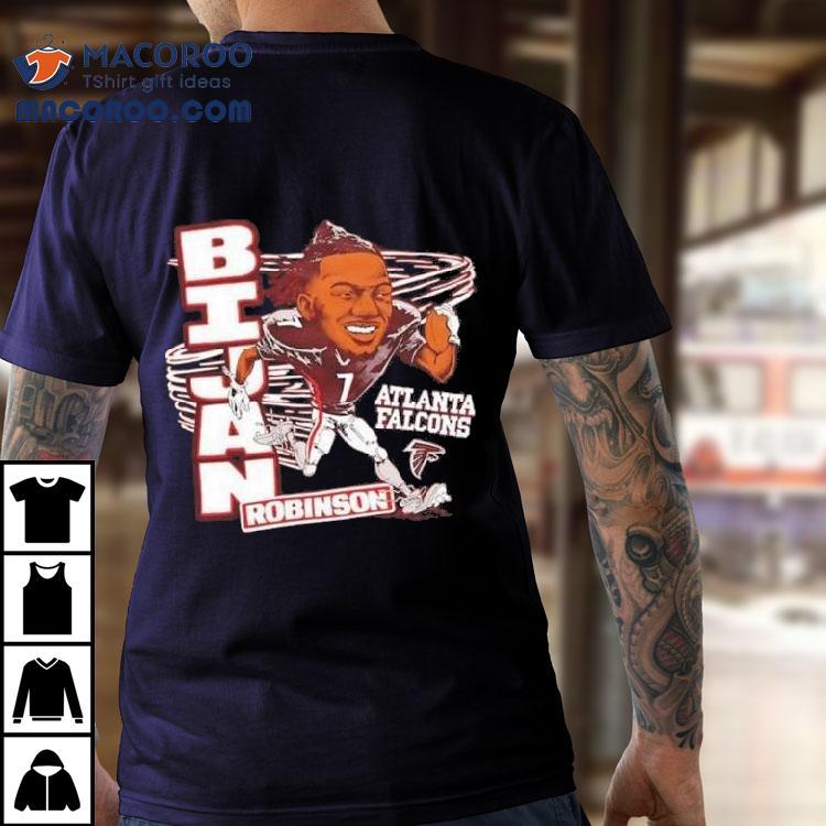 Atlanta Falcons Bijan Robinson Caricature Signature 2025 Shirt Atlanta Falcons Bijan Robinson Caricature Signature 2025 Shirt