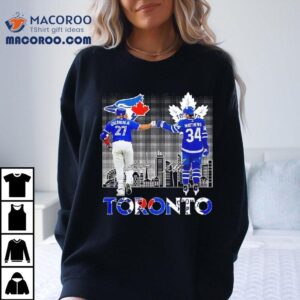 Auston Matthews Toronto Maple Leafs Vs Vladimir Guerrero Jr Toronto Blue Jays Signatures Tshirt