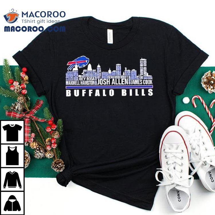 Buffalo Bills Logo And Skyline Names Team Shirt Buffalo Bills Logo And Skyline Names Team Shirt