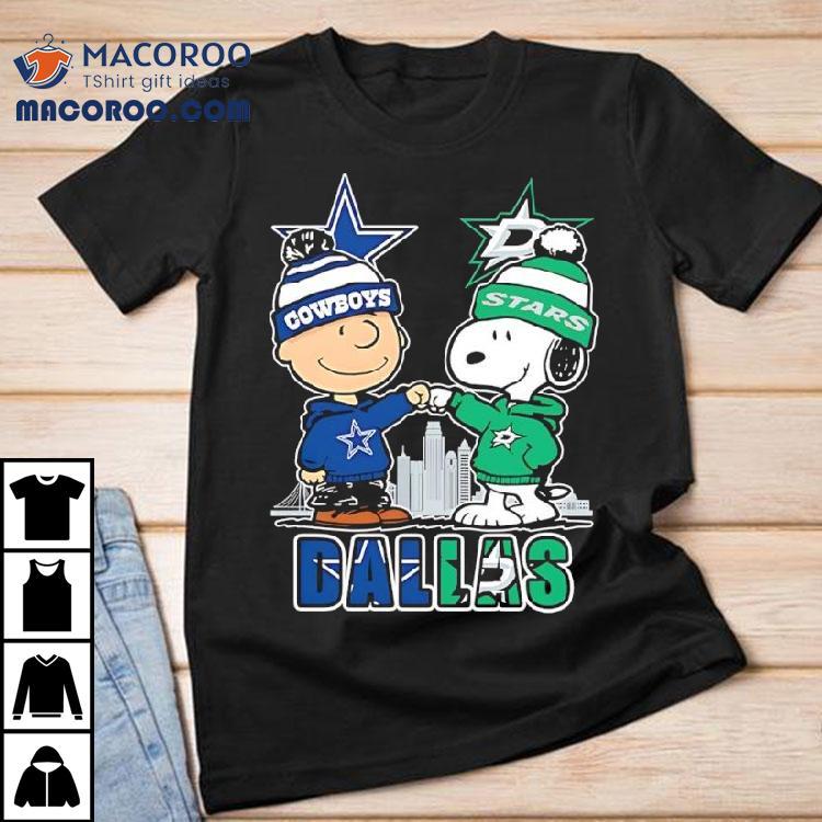 Charlie Brown And Snoopy X Dallas Cowboys And Dallas Stars Shirt Charlie Brown And Snoopy X Dallas Cowboys And Dallas Stars Shirt