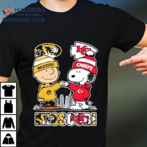 Charlie Brown And Snoopy X Missouri Tigers And Kansas City Chiefs Shirt 3 Charlie Brown And Snoopy X Missouri Tigers And Kansas City Chiefs Tshirt