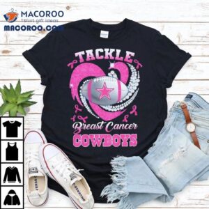 Dallas Cowboys Breast Cancer Awareness Tackle Heart Shirt 3 Dallas Cowboys Breast Cancer Awareness Tackle Hear Tshirt
