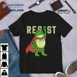 Freedom Fighter Protest Portland Frog Resist Hero Tshirt