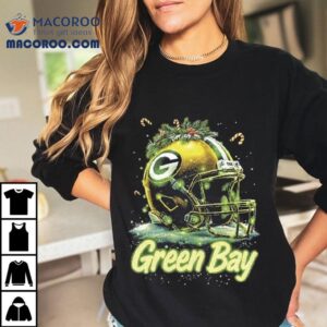 Green Bay Packers Nfl Helmet Merry Christmas Tshirt