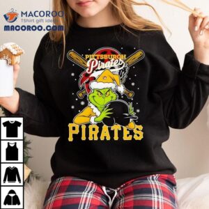Grinch Pittsburgh Pirates Baseball Christmas Tshirt
