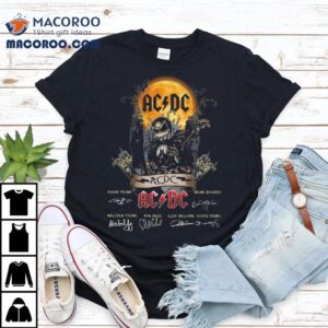 Jack Skellington Collab Ac-dc Signatures Halloween Shirt 3 Jack Skellington Collab Ac Dc Signatures Halloween Tshirt