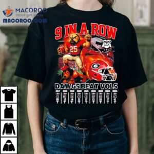Mascot Georgia Bulldogs Victory In A Row Dawgs Beat Vols Tshirt