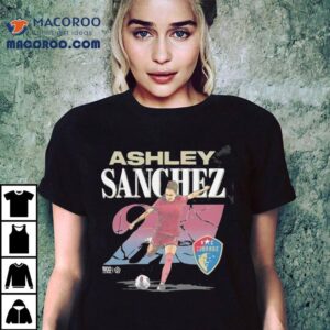 Nc Courage Retro Ashley Sanchez Cracked Number Tshirt
