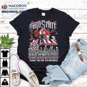 Ohio State Buckeyes Th Anniversary Thank You For The Memories Signatures Vintage Tshirt