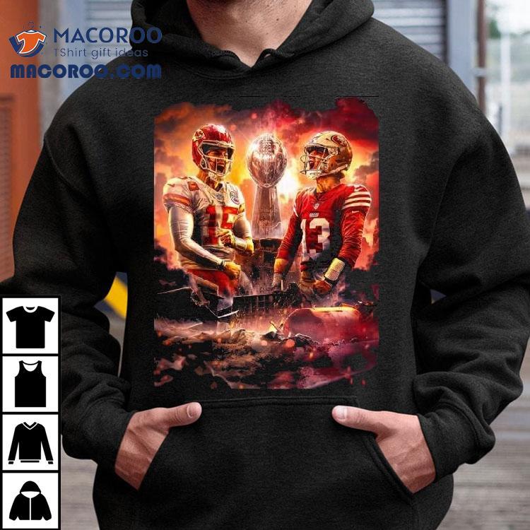 Rematch In Super Bowl Lviii Kansas City Chiefs Versus San Francisco 49ers Nfl Playoffs Season 2023-2024 Shirt Rematch In Super Bowl Lviii Kansas City Chiefs Versus San Francisco 49ers Nfl Playoffs Season 2023-2024 Shirt