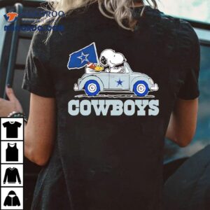 Snoopy And Woodstock Ride Car Dallas Cowboys Football Team Shirt 3 Snoopy And Woodstock Ride Car Dallas Cowboys Football Team Tshirt