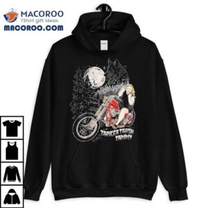 Trailer Trash Tammy Lone Wolf Motor Middle Finger Tshirt