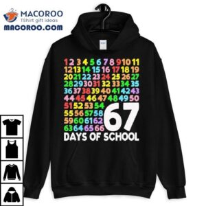 67 Days Of School Teacher Kids Boy 67 Math Numbers 100th Day Shirt