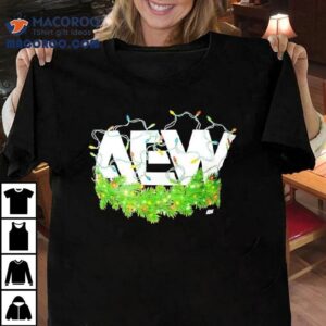 Aew Decorated Christmas Lights Graphic Shirt