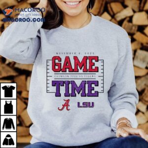 Alabama Crimson Tide Vs Lsu Tigers 2025 Game Time Matchup Shirt