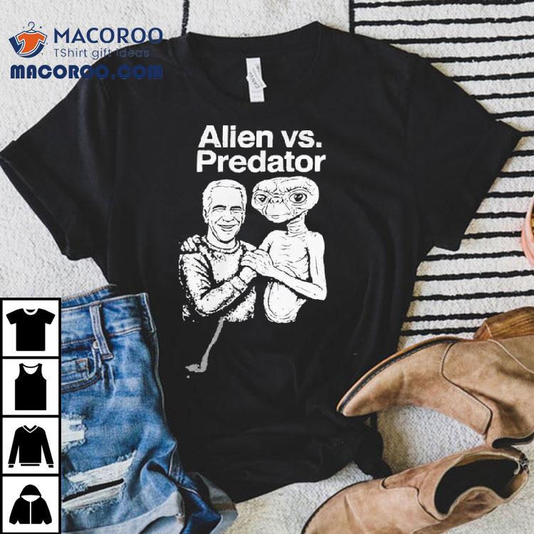  Alien Vs Predator Funny Trump And Jeffrey Epstein Best Friends Parody Tshirt
