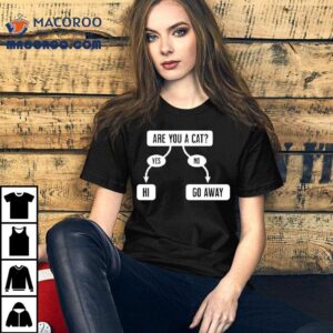 Are You A Cat Yes Hi No Go Away Flowchart Shirt