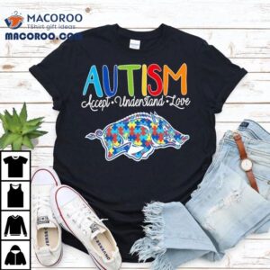 Autism Accept Understand Love Arkansas Razorbacks Shirt
