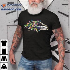 Baltimore Ravens Primary Logo Holiday Lights 2025 Shirt