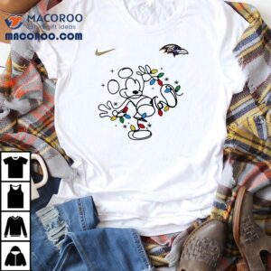 Baltimore Ravens X Mickey Mouse Believe In The Magic Of Christmas Shirt