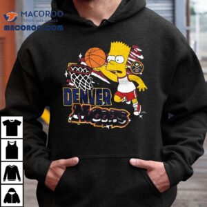 Bart Simpson Playing Basketball Denver Nuggets T-shirt Bart Simpson Playing Basketball Denver Nuggets T-shirt
