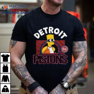 Bart Simpson Playing Basketball Detroit Pistons Tshirt