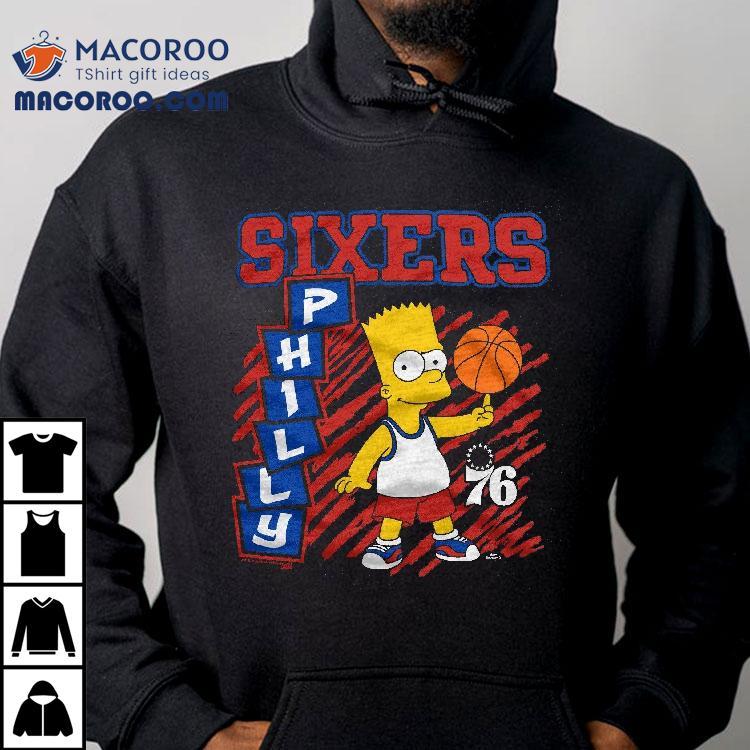 Bart Simpson Playing Basketball Philadelphia 76ers T-shirt Bart Simpson Playing Basketball Philadelphia 76ers T-shirt