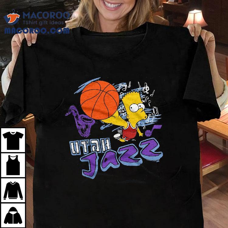 Bart Simpson Playing Basketball Utah Jazz T-shirt Bart Simpson Playing Basketball Utah Jazz T-shirt