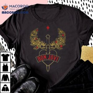 Bon Jovi Heart Dagger Holiday Wreath Christmas Shirt