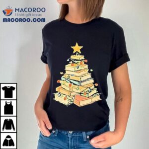 Book Tree Christmas Star Light Shirt