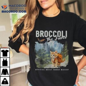 Broccoli The Fierce Quest Fantasy Squad Broccoli Cat Shirt