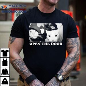 Cat Gang Open The Door Christmas Funny Shirt